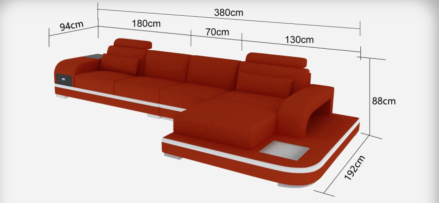 Modern Elegant Ontwerp L-vormige leren hoekbank voor tijdloze woonruimtes