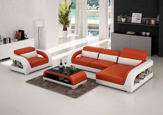 Leren bank Bank Woonlandschap Hoekbank Fauteuil Set Garnituur Design Bank USB Nieuw  Leren bank Woonlandschap Hoekbank Fauteuil Set Meubelset Design Bank USB Nieuw