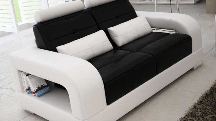Leren bank Bank Bankstel 3+2+1 zits set Modern design bankstel
