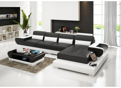 Leren bank Bank Woonlandschap Hoekbank Hoekbank Ontwerp Moderne Bank G8003C