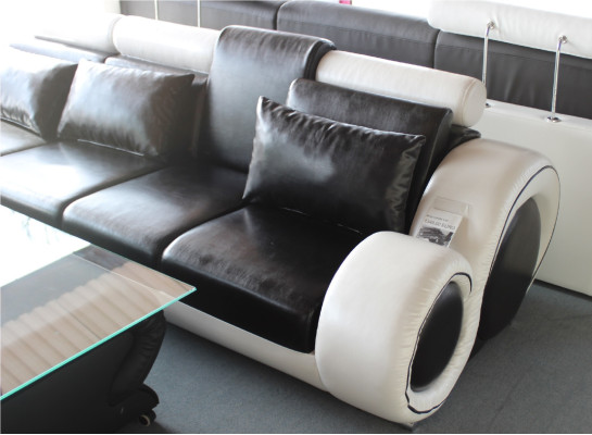 Elegante designer hoekbank Berlin II leren bankhoekbank bank bank