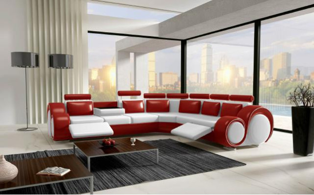 Onze uitstekende grote L-vormige designbank voor stijlvol wonen.