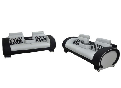 Bank Bank Zitkussen Complete Set 3+3 bankstellen Ontwerpbanken Leer
