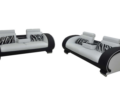 Bank Bank Zitkussen Complete Set 3+3 bankstellen Ontwerpbanken Leer