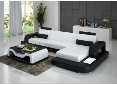 Leren bankstel bank woonlandschap hoekbank hoekstel design modern bankstel G8007C