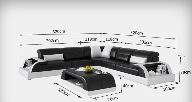 Leren bank Bank Woonlandschap Hoekbank Hoek Set Design Modern Bank USB Wit  Leren bank Woonlandschap Hoekbank Hoek Set Ontwerp Moderne Bank USB Wit