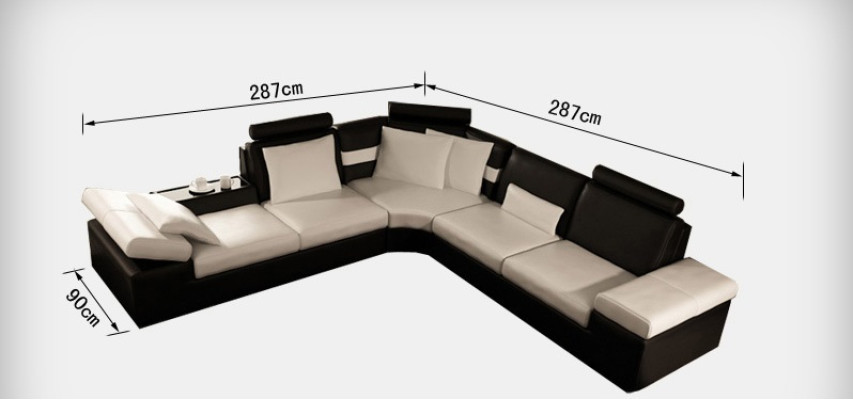 Woonkamer bank leren bankstel moderne multifunctionele bank USB