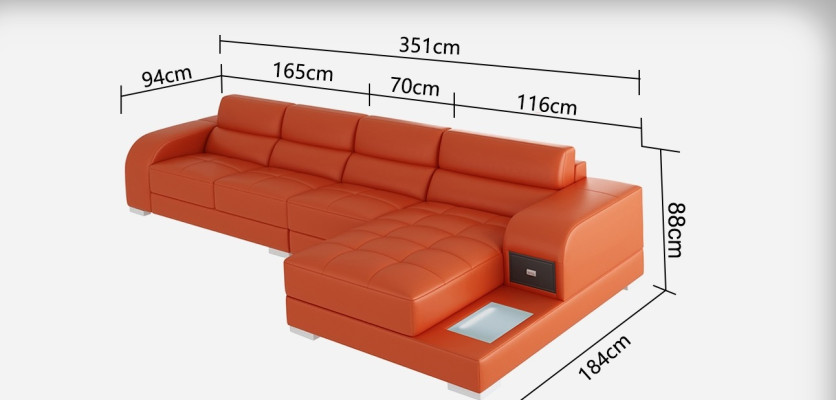 Stijlvol ontwerp. De zwarte L-vormige bank voor verfijning en comfort.