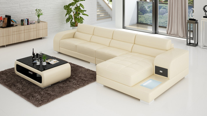 Stijlvol ontwerp. De zwarte L-vormige bank voor verfijning en comfort.