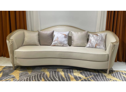 Luxe bank meubels woonkamer banken 3-zits bank massief hout Italiaanse stijl nieuw