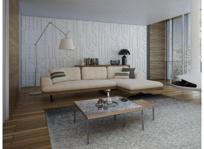 Moderne luxe bank bank woonkamer relax hoekbank L-vorm met 2 salontafels.