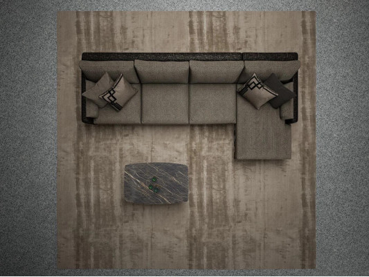 Ontwerper Braun bank bank L-vorm luxe gestoffeerde meubels woonkamer salontafel