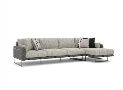 Luxe bank L-vorm designmeubelen woonkamer grijs hoekbank nieuw meubels