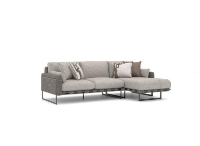 Luxe design hoekbank L-vorm woonkamermeubels gestoffeerd textielinrichting