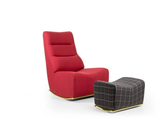 Woonkamerset 2-delige fauteuil met voetenbank zitmeubelen moderne inrichting