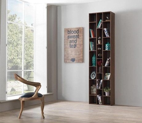 Boekenkast Boekenkast Plank Woonkamer Ontwerp Hout Bruin Nieuw