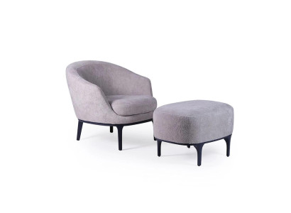 Woonkamerset 2-delig Fauteuil met voetenbank Ontwerper Modern Gestoffeerd meubilair -> Woonkamerset 2-delig Fauteuil met voetenbank Ontwerper Modern Gestoffeerd meubilair