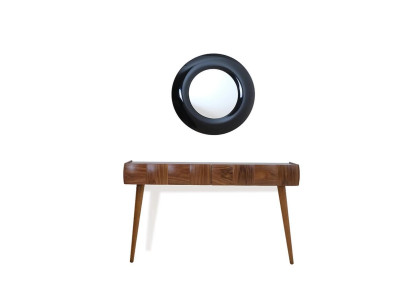 Console Dressoir Moderne Houten Bijzettafel met Spiegel Luxe Woonkamer