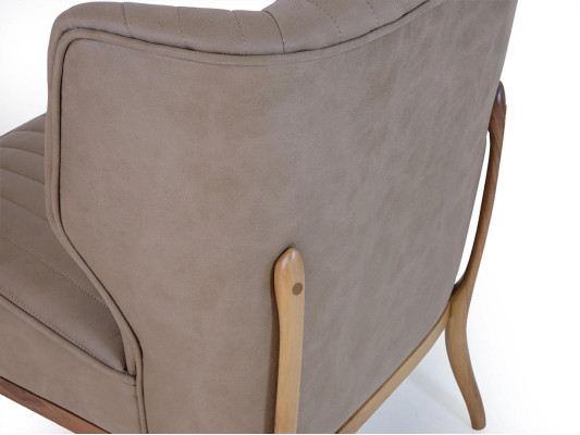 Grijze fauteuil ontwerper zitbank moderne woonkamer bekleding nieuw