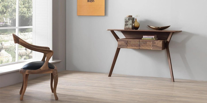 Woonkamer luxe console tafel bruin hout tafel modern design console