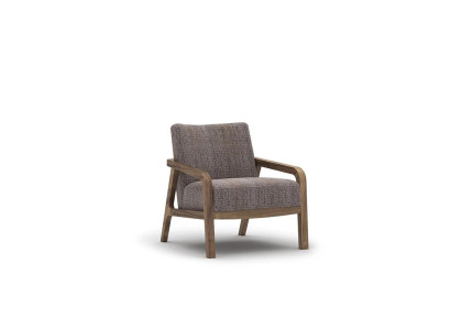 Modern design fauteuil gestoffeerde zitting textiel woonkamer modern gestoffeerd meubilair