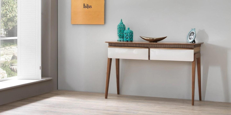 Woonkamer Bruin Console Tafel Modern Hout Tafel Console Luxe Ontwerp