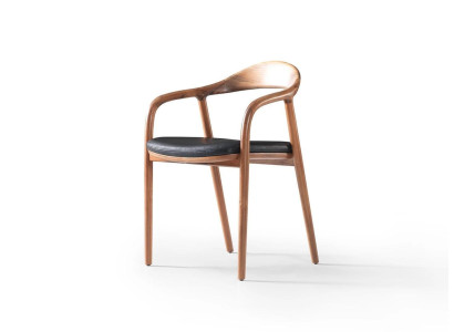 Designerstoel Hout Luxe Fauteuil Gestoffeerde Stoelen Eetkamer Leder