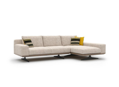 Hoekbank Designer Bank L-vormige Suite Bank Woonkamer Bekleding Textiel Nieuw