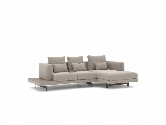 Designer Grijze Bank Bank L-vorm Modern Hoekbank Meubilair Woonkamer