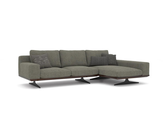 Grijze design hoekbank L-vorm Relax woonkamer bankstel Luxe Modern Meubels