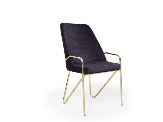 Gevoerde stoel in Bordeaux-kleur in luxueus roestvrijstalen premium ontwerp