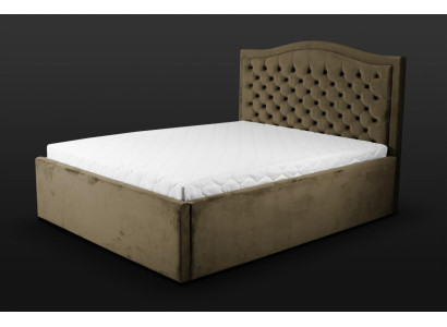 Groen Chesterfield bed Klassiek slaapkamermeubelontwerp Elegant textiel