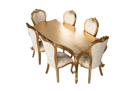 Tafel 6x Stoelen Eetkamerset Compleet Set 7-delig Nieuwe Eethoek