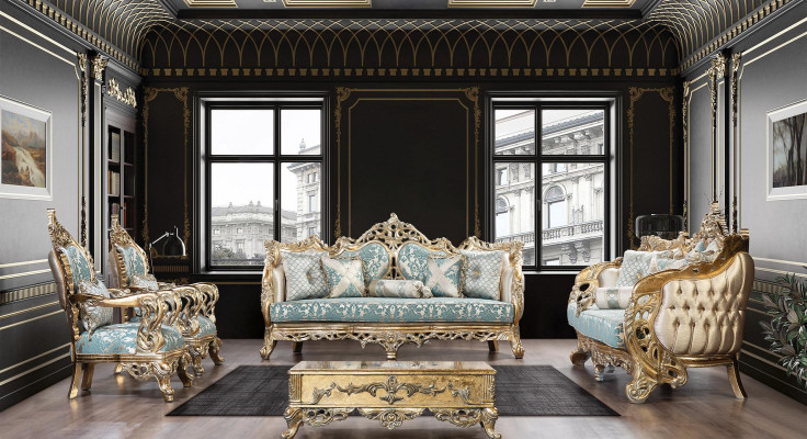 Sofaset 3+3+1+1 Zitsbank Salontafel Bank Stoel Banken Stof Luxe Set 5-delig