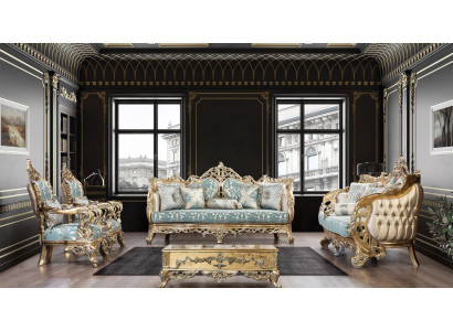 Sofaset 3+3+1+1 Zitsbank Salontafel Bank Stoel Banken Stof Luxe Set 5-delig