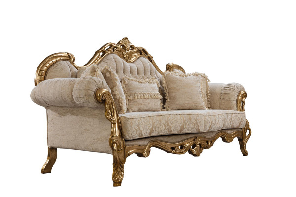 Bank 3-zits stof driepersoons bankstellen luxe woonkamer Chesterfield barok.