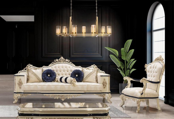 Sofaset 3+1+1 zitsbank Luxe bankstellen Banken Bekleding Stof Textiel Nieuw