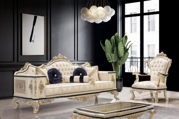 Sofaset 3+1+1 zitsbank Luxe bankstellen Banken Bekleding Stof Textiel Nieuw
