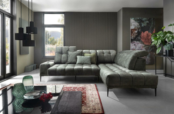 Hoekbank modern ontwerp Luxe bankstellen L-vorm Stoffen bank Woonkamerbank Sofa's