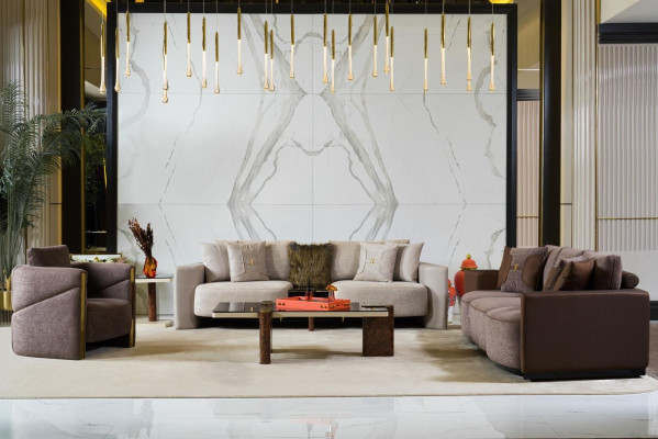 Bankstel 3+2+1 zits Modern Relax Fauteuil Modern Stijl 3-delig Textiel Stof