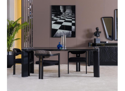 Eetkamerset 6x stoelen eettafel eetkamer designer houten stoel set nieuw