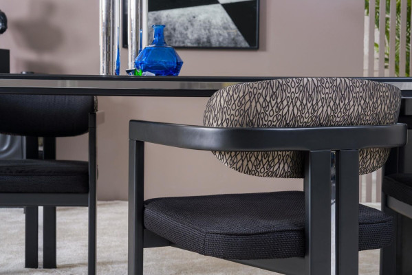 Eetkamerset 6x stoelen eettafel eetkamer designer houten stoel set nieuw