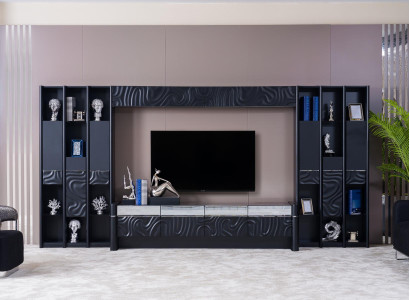 Wandmeubel TV-wand Hout Modern Stijl Plank Woonkamermeubels Kast rtv tv-standaard