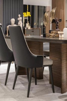 Eetkamer set Luxe 6 stoelen Eettafel Eetgroep Set Leunstoelen Modern