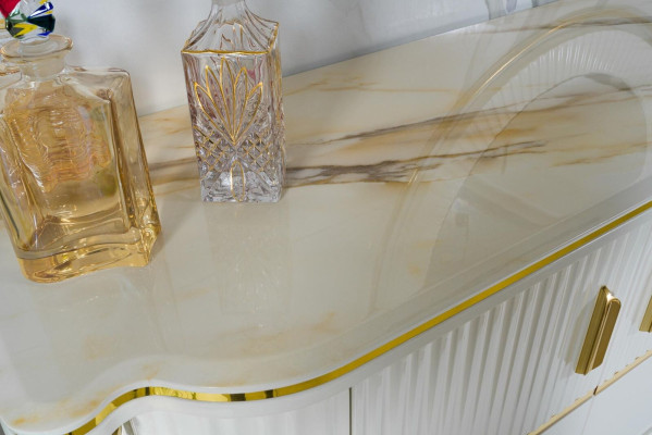 Dressoirkast hoogglans meubel hout luxe dressoir sideboard met spiegel luxe