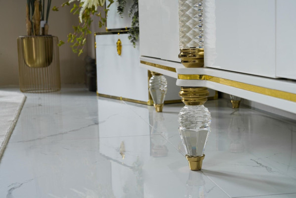 Dressoirkast hoogglans meubel hout luxe dressoir sideboard met spiegel luxe