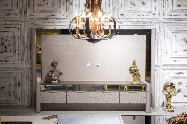 Luxe woonwand RTV laag tv-meubel standaard beige woonkamer meubels nieuw