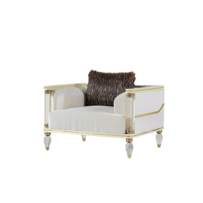 Ontwerpsuite Luxe fauteuil Relax Stof Witte fauteuil Relax Stoel Moderne luxe