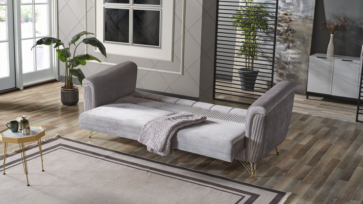 Bankstel 3 zits Textiel Hout Modern Bankstel Sofa's Ontwerp Luxe Grijs