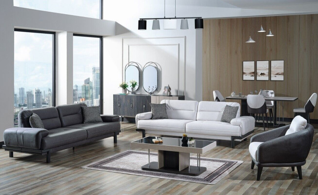Bankstel 3+3+1 zits Stof Modern Compleet Fauteuil Bankstel 3 Zits Luxe